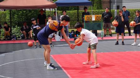 3x3専用コートを、子どもたちの学びの場に富山市で「 3x3専用コートを、子どもたちの学びの場に富山市で「