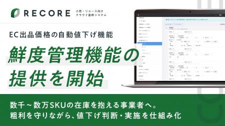 小売・リユース向けクラウド基幹システムRECORE、EC出 小売・リユース向けクラウド基幹システムRECORE、EC出