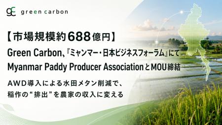【市場規模688億円】Green Carbon「ミャンマー・日本 【市場規模688億円】Green Carbon「ミャンマー・日本