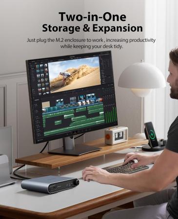 ORICO、USB-Cドック+M.2 SSD一体型2-in-1ハブを発表 ORICO、USB-Cドック+M.2 SSD一体型2-in-1ハブを発表