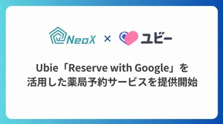 NeoX、Ubieが開始する「Reserve with Google」と連携 NeoX、Ubieが開始する「Reserve with Google」と連携