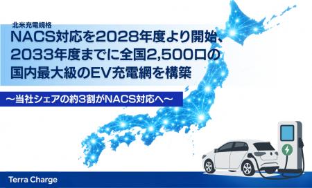 テラチャージ、2028年度よりNACS対応を開始、2033年度 テラチャージ、2028年度よりNACS対応を開始、2033年度