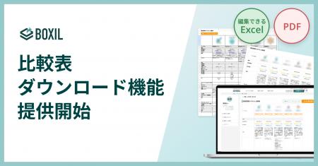 SaaS比較サイト「BOXIL」 比較表のダウンロード機能を SaaS比較サイト「BOXIL」 比較表のダウンロード機能を