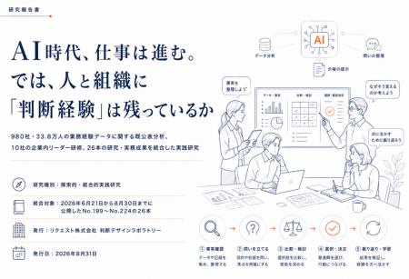 AI時代、仕事は進む。では、人と組織に「判断経験」は AI時代、仕事は進む。では、人と組織に「判断経験」は