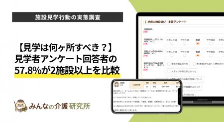 【見学は何ヶ所すべき?】57.8%が2施設以上を比較して 【見学は何ヶ所すべき?】57.8%が2施設以上を比較して