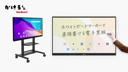 ホワイトボードマーカーで直接書ける電子黒板「かける ホワイトボードマーカーで直接書ける電子黒板「かける