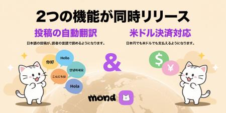 AI時代、人の答えを世界へ。mond、質問・回答の6言語 AI時代、人の答えを世界へ。mond、質問・回答の6言語