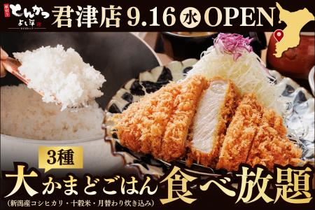 【千葉県4店舗目】厚切り熟成とんかつ×3種の大かまど 【千葉県4店舗目】厚切り熟成とんかつ×3種の大かまど