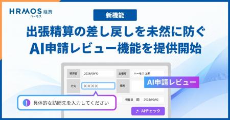 HRMOS経費、AI による出張精算レビュー機能(β 版)を HRMOS経費、AI による出張精算レビュー機能(β 版)を