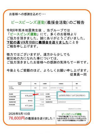 蕎麦居酒屋3店舗の枝豆383皿が76,600円の義援金utf-8 蕎麦居酒屋3店舗の枝豆383皿が76,600円の義援金utf-8