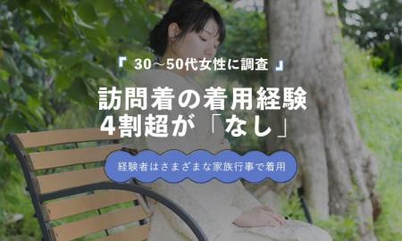 30~50代中心の女性42%が「訪問着を着たことがない」 30~50代中心の女性42%が「訪問着を着たことがない」