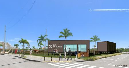 【DMMかりゆし水族館】「ふれあい広場tetote」に屋外 【DMMかりゆし水族館】「ふれあい広場tetote」に屋外