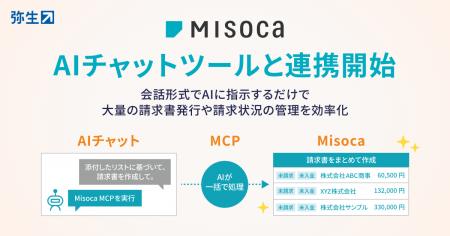 Misoca、AIチャットツールと連携し請求書作成・管理が Misoca、AIチャットツールと連携し請求書作成・管理が