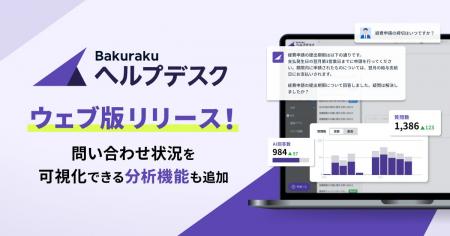 バクラクヘルプデスクエージェント、ウェブ版をリリー バクラクヘルプデスクエージェント、ウェブ版をリリー