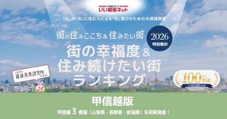 いい部屋ネット 街の幸福度&住み続けたい街ランキン いい部屋ネット 街の幸福度&住み続けたい街ランキン