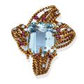 【TIFFANY & CO.】アクアマリンとダイヤモンドをあし 【TIFFANY & CO.】アクアマリンとダイヤモンドをあし