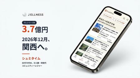 ジェイエルネス、プレシリーズAで総額3.7億円を調達。 ジェイエルネス、プレシリーズAで総額3.7億円を調達。