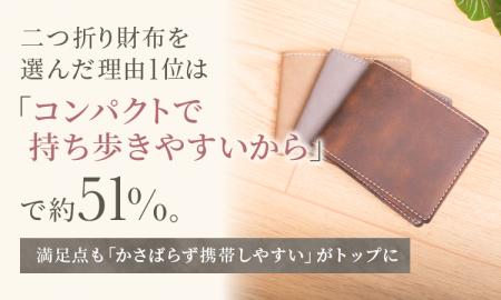 二つ折り財布を選んだ理由1位は「コンパクトで持ち歩 二つ折り財布を選んだ理由1位は「コンパクトで持ち歩