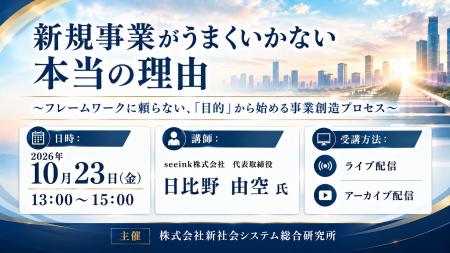 「新規事業がうまくいかない本当の理由」と題して、s 「新規事業がうまくいかない本当の理由」と題して、s