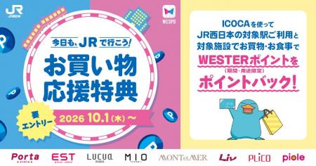 「今日も、JRで行こう!お買い物応援特典」を開始しま 「今日も、JRで行こう!お買い物応援特典」を開始しま