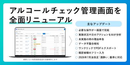 株式会社キャリオット、アルコールチェック管理画面を 株式会社キャリオット、アルコールチェック管理画面を