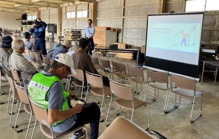 岩手県矢巾町総合防災訓練において防災トイレワークシ 岩手県矢巾町総合防災訓練において防災トイレワークシ