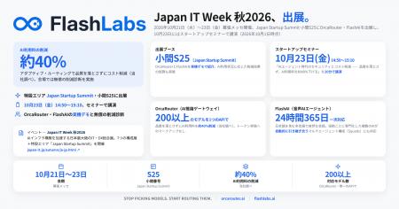 FlashLabs、日本最大級のIT総合展「Japan IT Week 秋2 FlashLabs、日本最大級のIT総合展「Japan IT Week 秋2