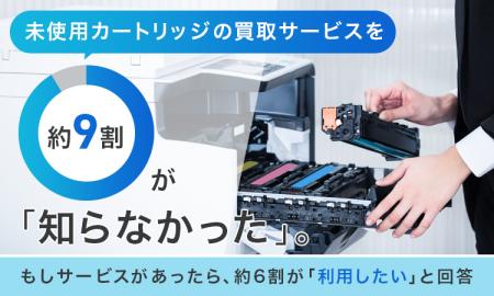 「未使用カートリッジの買取サービス」を約9割が「知 「未使用カートリッジの買取サービス」を約9割が「知