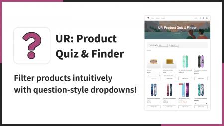 【海外向け】EC アプリ「UR: Product Quiz & Finder」 【海外向け】EC アプリ「UR: Product Quiz & Finder」