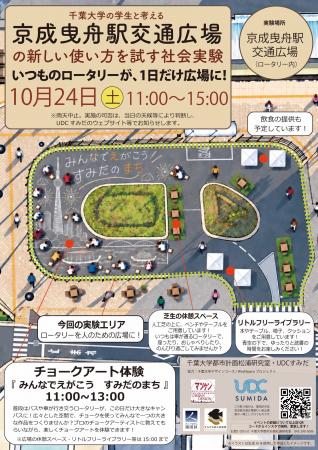 京成曳舟駅交通広場でロータリーの新しい使い方を試す 京成曳舟駅交通広場でロータリーの新しい使い方を試す