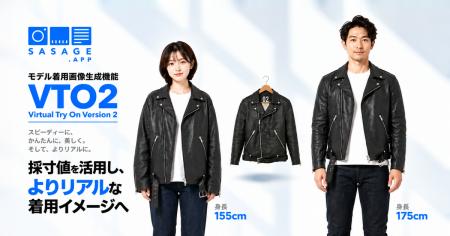 「SASAGE.APP」モデル着用画像生成機能 Version 2を提 「SASAGE.APP」モデル着用画像生成機能 Version 2を提