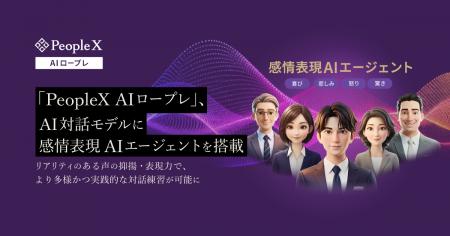 「PeopleX AIロープレ」、AI対話モデルに感情表現AIエ 「PeopleX AIロープレ」、AI対話モデルに感情表現AIエ