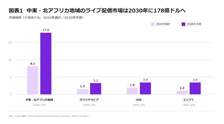 中東・北アフリカで拡大するライブ配信市場、2030年に 中東・北アフリカで拡大するライブ配信市場、2030年に