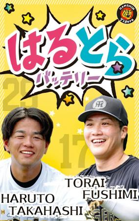 今季大活躍の高橋遥人投手&伏見寅威捕手の名コンビ 今季大活躍の高橋遥人投手&伏見寅威捕手の名コンビ