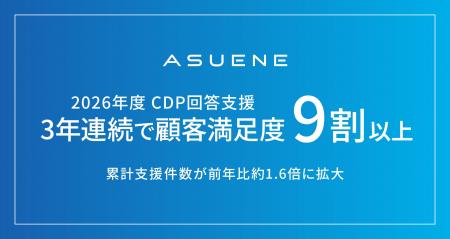 アスエネ、2026年CDP質問書の回答支援で3年連続となる アスエネ、2026年CDP質問書の回答支援で3年連続となる