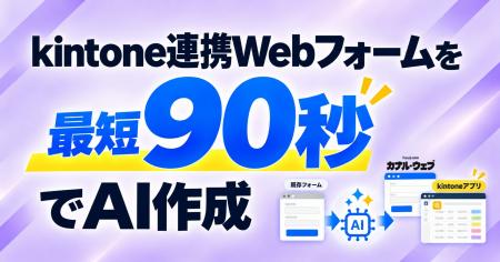 kintone連携Webフォームを最短90秒でAI作成。既存フォ kintone連携Webフォームを最短90秒でAI作成。既存フォ