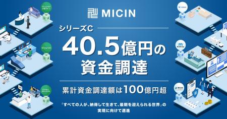 MICIN、シリーズCとして、40.5億円の資金調達を実施　