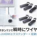 会議室の配線をゼロに。送受信機と収納BOXがセットに