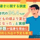 【夏の暑さに関する調査】Z世代の94.4%が「子どもの頃