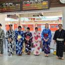 今年も城崎温泉駅の駅係員が、浴衣でお出迎えいたしま